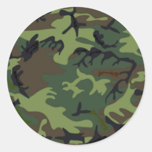 Camouflage Camouflage Runder Aufkleber