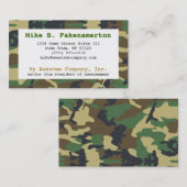 Camouflage / Camouflage-Visitenkarte Visitenkarte (Vorne/Hinten)