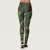 Camouflage Camouflagen Grün Schwarz Braun Leggings (Rückseite)