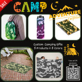 Camouflage Camping Blanket GRAU Personalisiert Fleecedecke