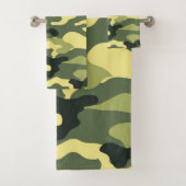 Camouflage Camping Jagd auf Green Camouflage Badhandtuch Set (Insitu)