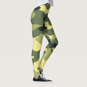 Camouflage Camping Jagd auf Green Camouflage Leggings