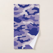 Camouflage Camping Jagd Blue Camouflage Badhandtuch Set (Handtuch)