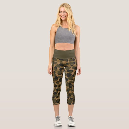 Camouflage Capri Leggings (Vorderseite)