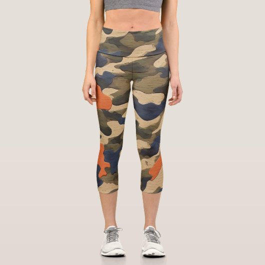 CAMOUFLAGE CAPRI LEGGINGS (Vorderseite)