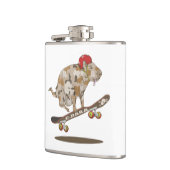 Camouflage Capybara Skateboarding Flachmann (Links)