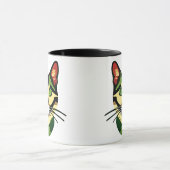 Camouflage Cat Portrait Tasse (Zentrum)