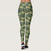 Camouflage Cats Pattern Army Green Kitats Camoufla Leggings (Rückseite)