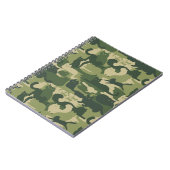 Camouflage Cats Pattern Army Green Kitats Camoufla Notizblock (Linke Seite)