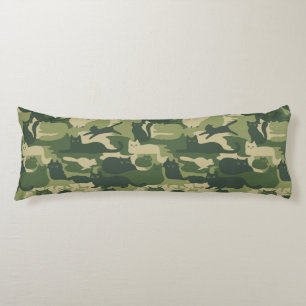 Camouflage Cats Pattern Army Green Kitats Camoufla Seitenschläferkissen