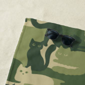 Camouflage Cats Pattern Army Green Kitats Camoufla Strandtuch (Beispiel)