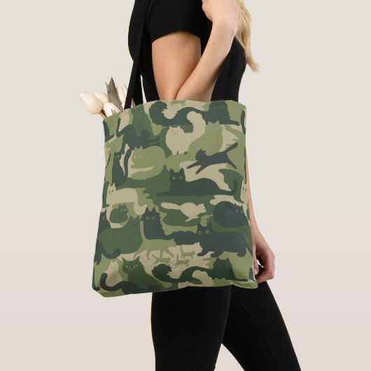 Camouflage Cats Pattern Army Green Kitats Camoufla Tasche (Von Nahem)