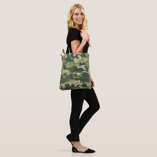 Camouflage Cats Pattern Army Green Kitats Camoufla Tasche (Am Model)