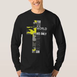 Camouflage Christliche Bibel Verse John 316 Glaube T-Shirt