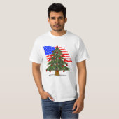 Camouflage Christmas USA Flag T-Shirt (Vorne ganz)