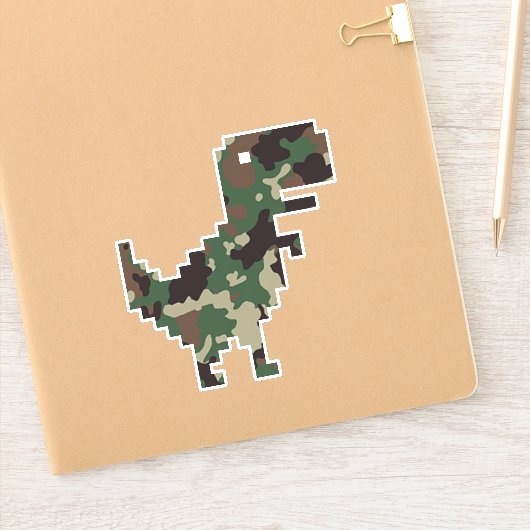 Camouflage Chrome T-Rex Aufkleber (Notizbuch)