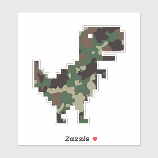 Camouflage Chrome T-Rex Aufkleber (Blatt)