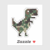 Camouflage Chrome T-Rex Aufkleber (Blatt)