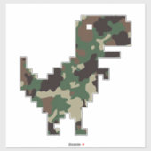 Camouflage Chrome T-Rex Aufkleber (Blatt)