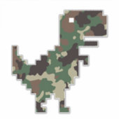 Camouflage Chrome T-Rex Aufkleber (Vorderseite)