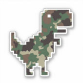Camouflage Chrome T-Rex Aufkleber (Vorderseite)