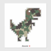 Camouflage Chrome T-Rex Aufkleber (Blatt)