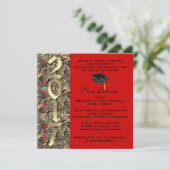 Camouflage Classic Elegant 2017 Abschluss Einladun Einladung (Stehend Vorderseite)