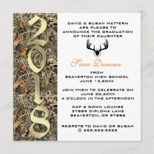 Camouflage Classic Elegant 2018 Abschluss Einladun Einladung