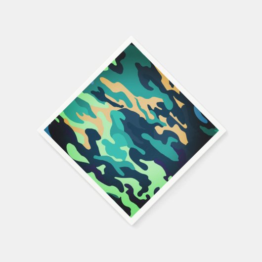 Camouflage Cocktail Napkin Serviette (Ecke)