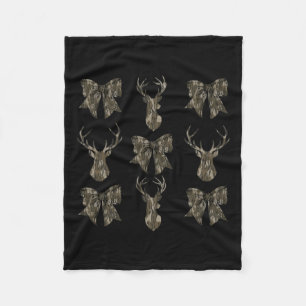 Camouflage Coquette Bow Deer Hunt Jagd Frauen Gir Fleecedecke