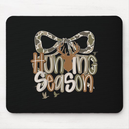 Camouflage Coquette Bow Deer Hunt Jagd Frauen Gir Mousepad (Vorne)