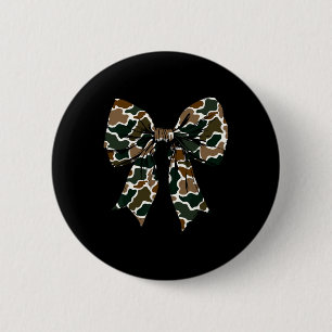 Camouflage Coquette Bow Duck Hunt Duck Jagd Frauen Button