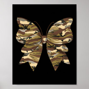 Camouflage Coquette Bow Duck Jagd Frauen Niedlich Poster