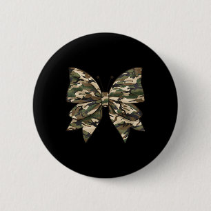 Camouflage Coquette Bow Duck Jagd Girls Butterfly Button