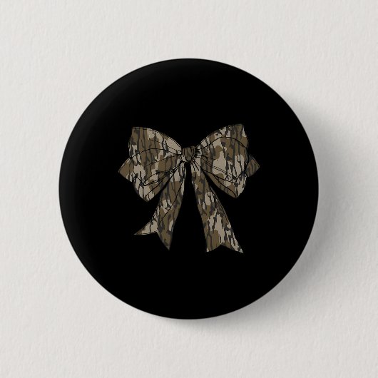 Camouflage Coquette Bow Duck Jagd Mädchen Kinder F Button (Vorderseite)