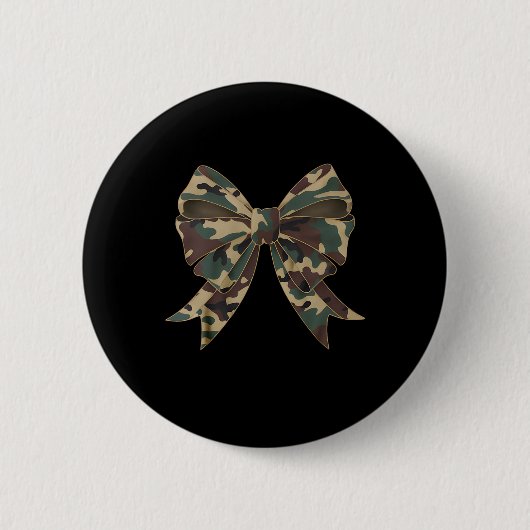Camouflage Coquette Bow Duck Jagd Mädchen Kinder F Button (Vorderseite)
