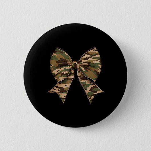 Camouflage Coquette Bow Duck Jagd Mädchen Kinder F Button (Vorderseite)