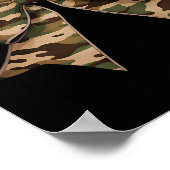 Camouflage Coquette Bow Duck Jagd Mädchen Kinder F Poster (Ecke)