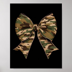 Camouflage Coquette Bow Duck Jagd Mädchen Kinder F Poster