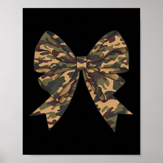 Camouflage Coquette Bow Duck Jagd Mädchen Kinder F Poster (Vorne)