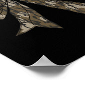 Camouflage Coquette Bow Duck Jagd Mädchen Kinder F Poster (Ecke)