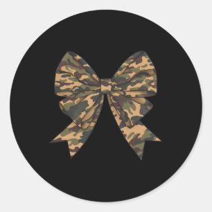 Camouflage Coquette Bow Duck Jagd Mädchen Kinder F Runder Aufkleber
