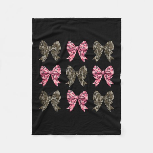 Camouflage Coquette Bow Duck Jagen Kinder Jungen M Fleecedecke (Vorderseite)