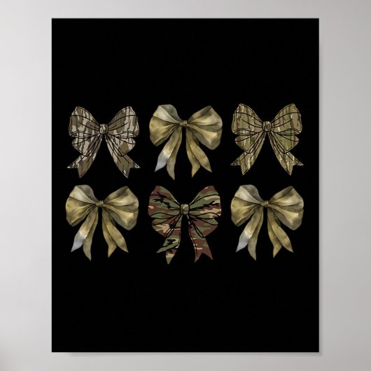 Camouflage Coquette Bow Duck Jäger Boys Poster (Vorne)