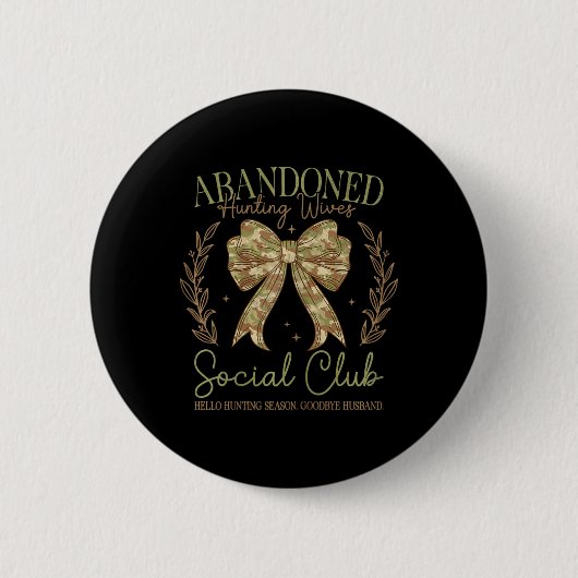 Camouflage Coquette Bow Funny Junting Ehefrau Spri Button (Vorderseite)