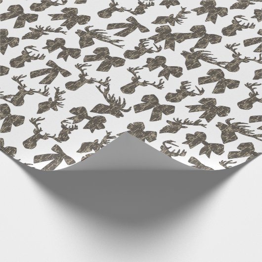 Camouflage Coquette Bow Hirsche Jagd Frauen Geschenkpapier (Ecke)