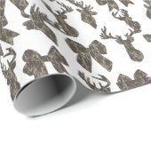 Camouflage Coquette Bow Hirsche Jagd Frauen Geschenkpapier (Rolleneckpunkt)