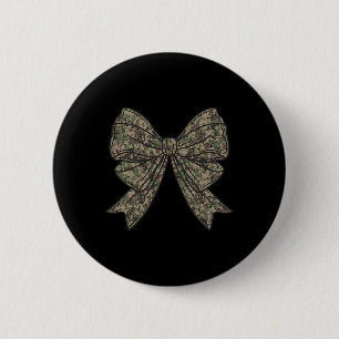 Camouflage Coquette Bow Hunt Duck Jagd Camouflage Button