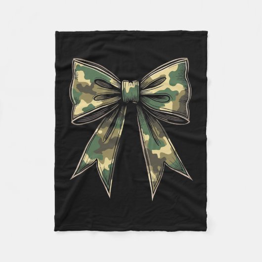 Camouflage Coquette Bow Hunt Duck Jagd Camouflage  Fleecedecke (Vorderseite)