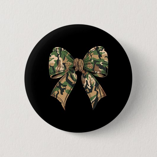 Camouflage Coquette Bow Jagd Camouflage Alte Jäger Button (Vorderseite)